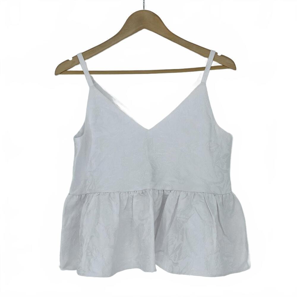 Express White Peplum Tank Top - NWT - XS